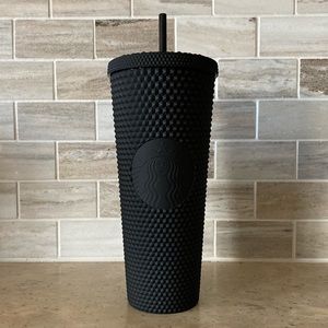 ⭐️STARBUCKS⭐️ RARE MATTE BLACK STUDDED TUMBLER CUP
